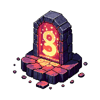 magical rune stone carved glowing ground