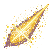 sparkle trail particles golden magical dust