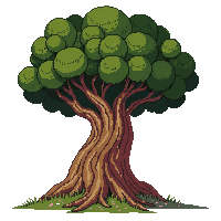 treant ancient walking tree bark face wise