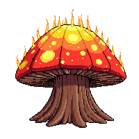 Lava Mushroom Creature — free pixel art sprite from Enemy Sprites