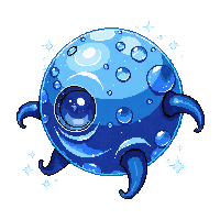 crystal eyeball floating