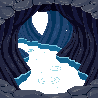 Cave Underground Lake — free pixel art sprite from Environment Props