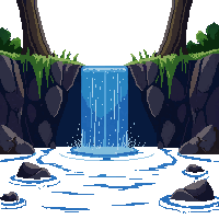 Cave Waterfall — free pixel art sprite from Environment Props