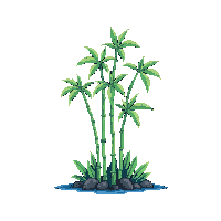 Bamboo Cluster Midnight — free pixel art sprite from Environment Props