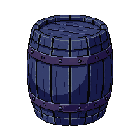 Barrel Wooden Midnight — free pixel art sprite from Environment Props
