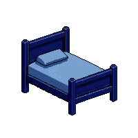 Bed Single Midnight — free pixel art sprite from Environment Props