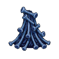 Bone Pile Midnight — free pixel art sprite from the Environment Props collection, transparent PNG