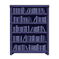 Bookshelf Full Midnight — free pixel art sprite from the Environment Props collection, transparent PNG