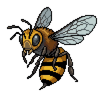 Bee Flat — free pixel art sprite from Everyday Icons