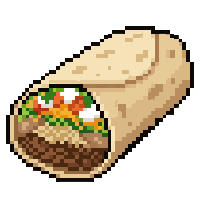 Burrito Flat — free pixel art sprite from Everyday Icons