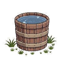 farming bucket wooden carrying water