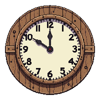 farming clock wooden wall round