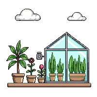 farming greenhouse glass growing plants