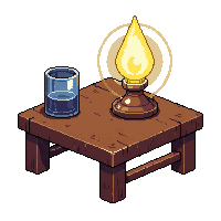 farming lamp oil table warm glow