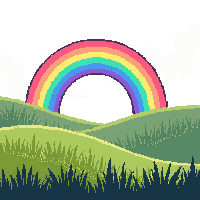 farming rainbow colorful arc sky