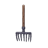 farming rake garden tines wooden