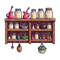 farming shelf wooden wall mounted jars