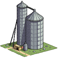 farming silo tall grain storage