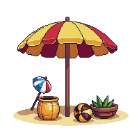 farming summer beach umbrella colorful