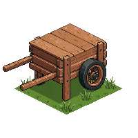 farming wheelbarrow wooden wheel