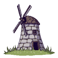 farming windmill stone tall spinning