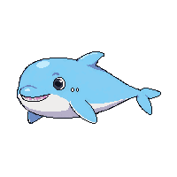 Beluga Whale Chibi — free pixel art sprite from Fishing Creatures