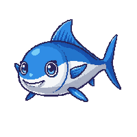 Bluefin Tuna Chibi — free pixel art sprite from Fishing Creatures