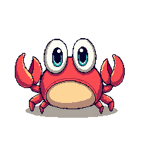 Crab Chibi — free pixel art sprite from the Fishing Creatures collection, transparent PNG