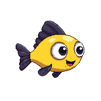 Flounder Chibi — free pixel art sprite from the Fishing Creatures collection, transparent PNG