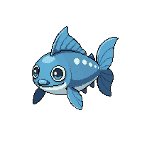 Grayling Chibi — free pixel art sprite from the Fishing Creatures collection, transparent PNG
