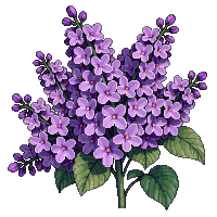 flowering bush purple lilac fragrant clusters