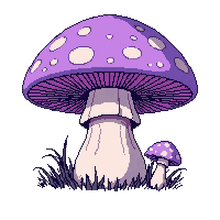 giant mushroom purple large oversized fantasy