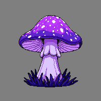 purple mushroom glowing bioluminescent magical cap