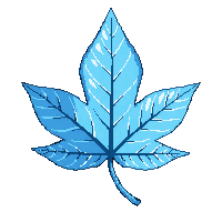 single frozen leaf ice covered blue frost