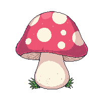 spotted mushroom pink white dots cute small