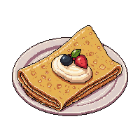 dessert crepe thin rolled berry cream