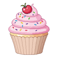 dessert cupcake frosting sprinkles pink top