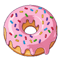 dessert donut glazed sprinkles ring pink