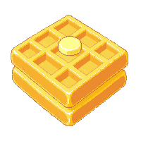 dessert waffle golden crispy grid butter