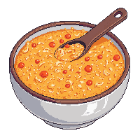 dish curry rice bowl orange spicy