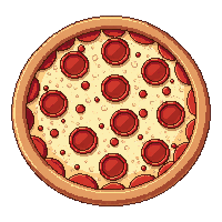 dish pizza whole cheese pepperoni round