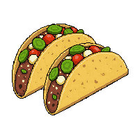 dish tacos three shells meat filling