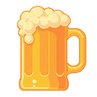 drink beer mug golden foam handle