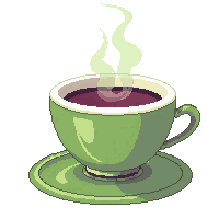 drink tea cup green steam saucer