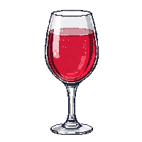 drink wine glass red crystal stem