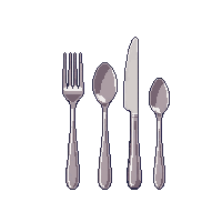kitchen fork knife spoon silverware set