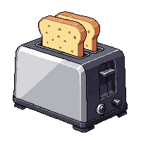 kitchen toaster two slot bread chrome