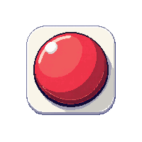 button circular stop red square white