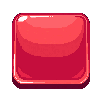 button rectangular red glossy rounded beveled