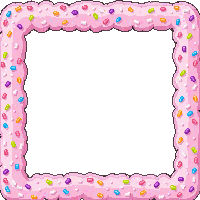 candy frame pink frosting sprinkles sweet border